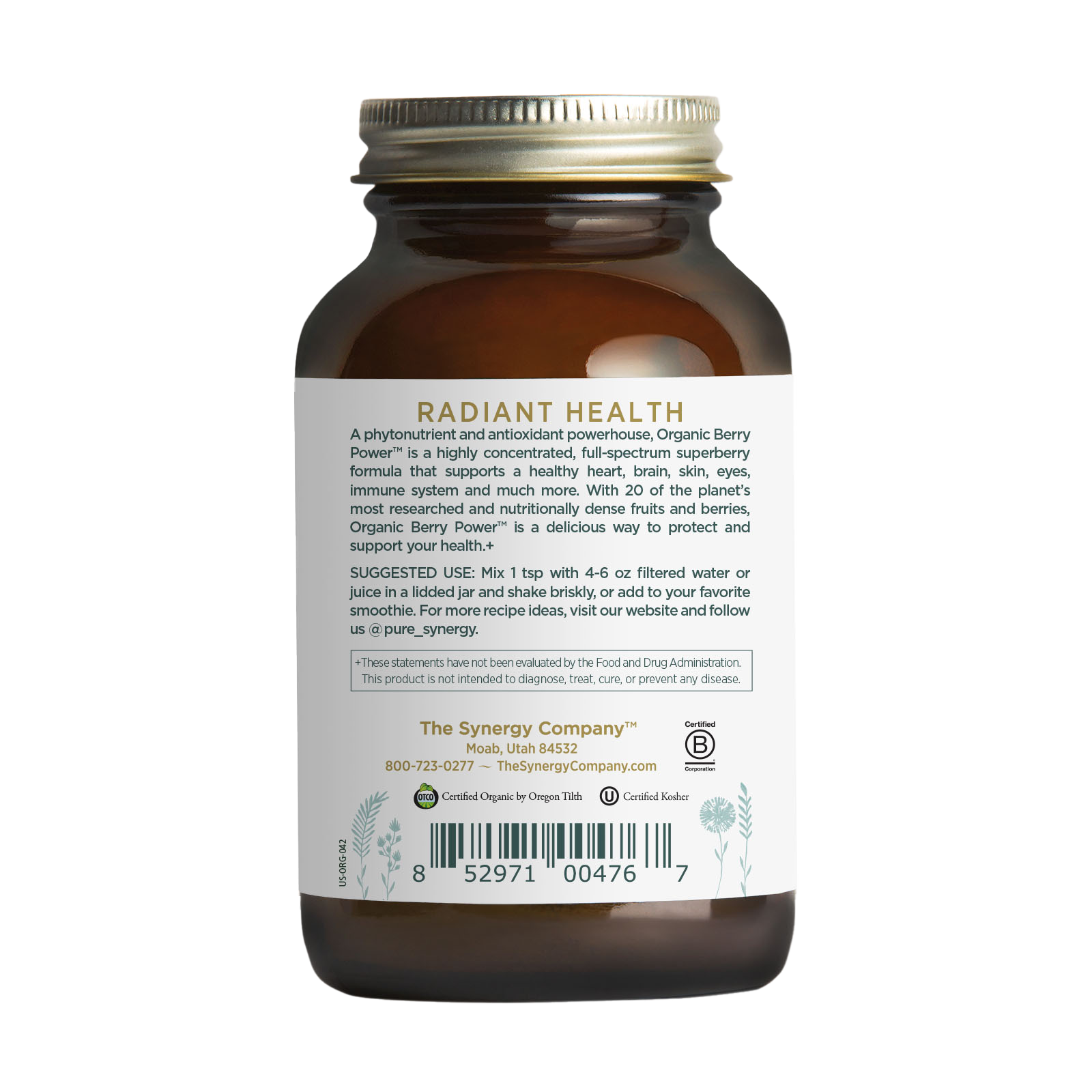 The Synergy Company Organic Berry Power