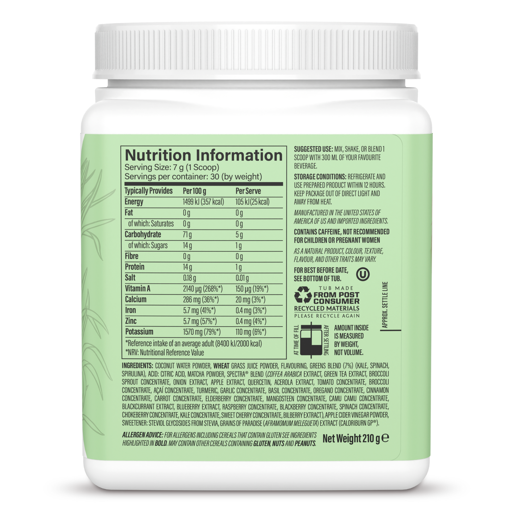 Shape Thermo Greens Green Apple 30 Servings (210g)